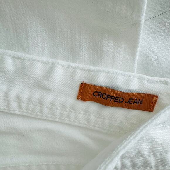 Tory Burch White Cropped Denim Jeans Women’s Size 24 - Picture 8 of 10